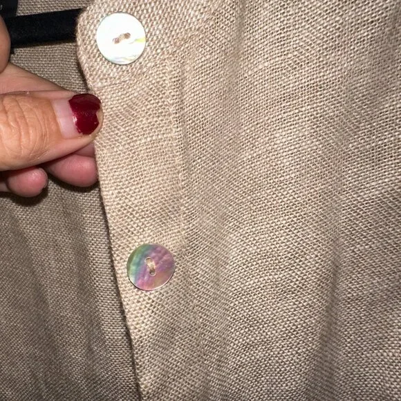 Tahari Beige Linen Jacket - Picture 5 of 6